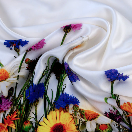 MEADOW Floral Silk Pillowcase, 25 Momme Mulberry, Queen & King