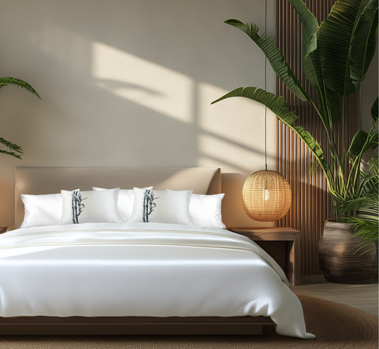 BAMBOO Silk Pillowcase, 25 Momme Mulberry Silk, Queen, King